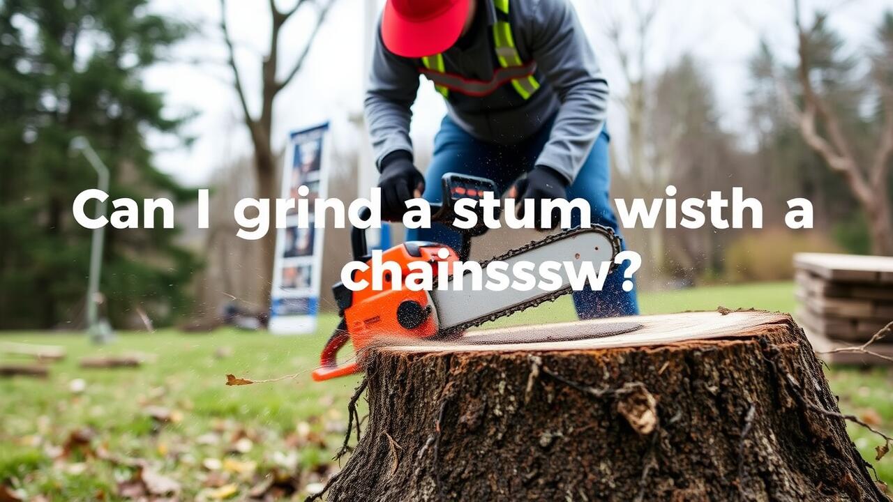 Can I grind a stump with a chainsaw?