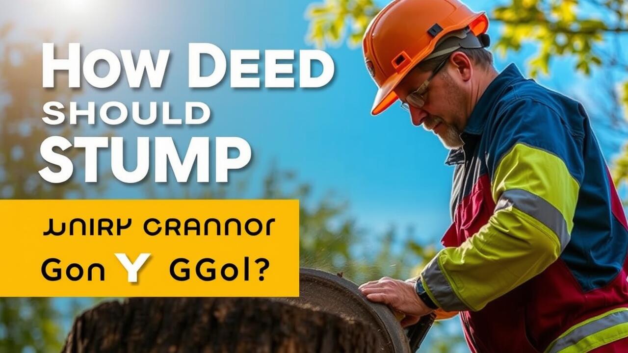 How deep should stump grinding go?