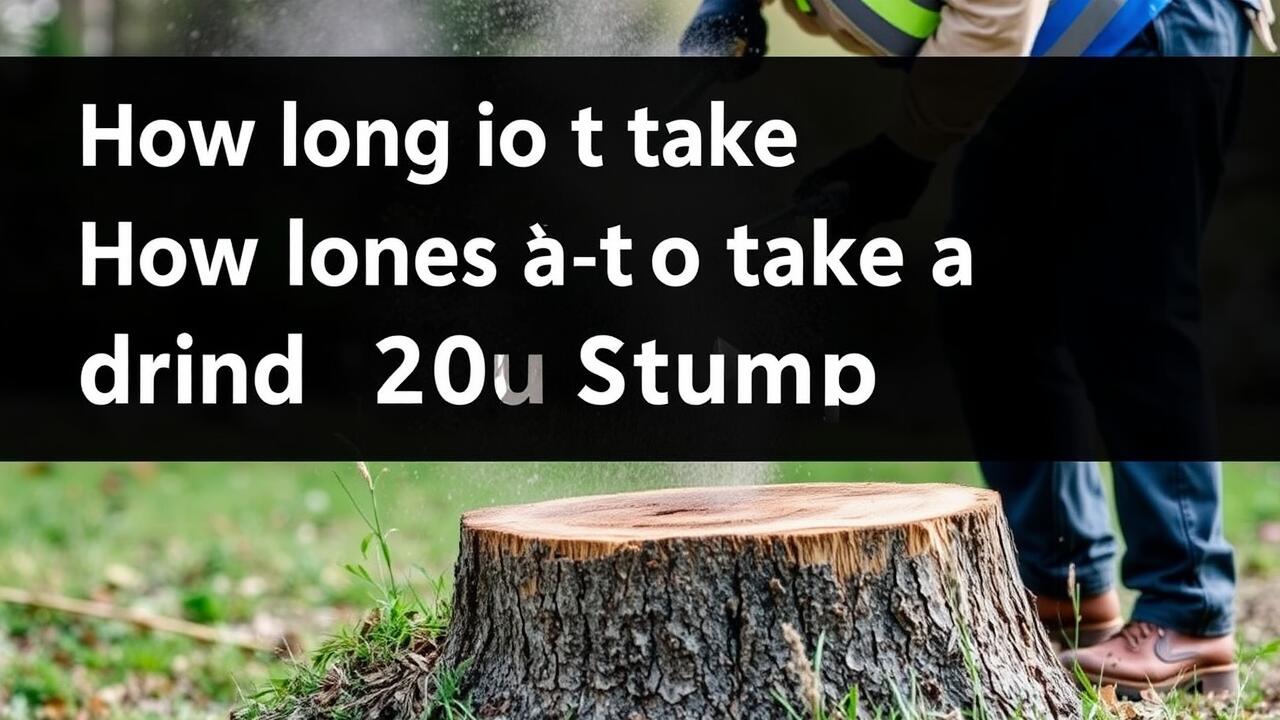 How long does it take to grind a 20 inch stump?