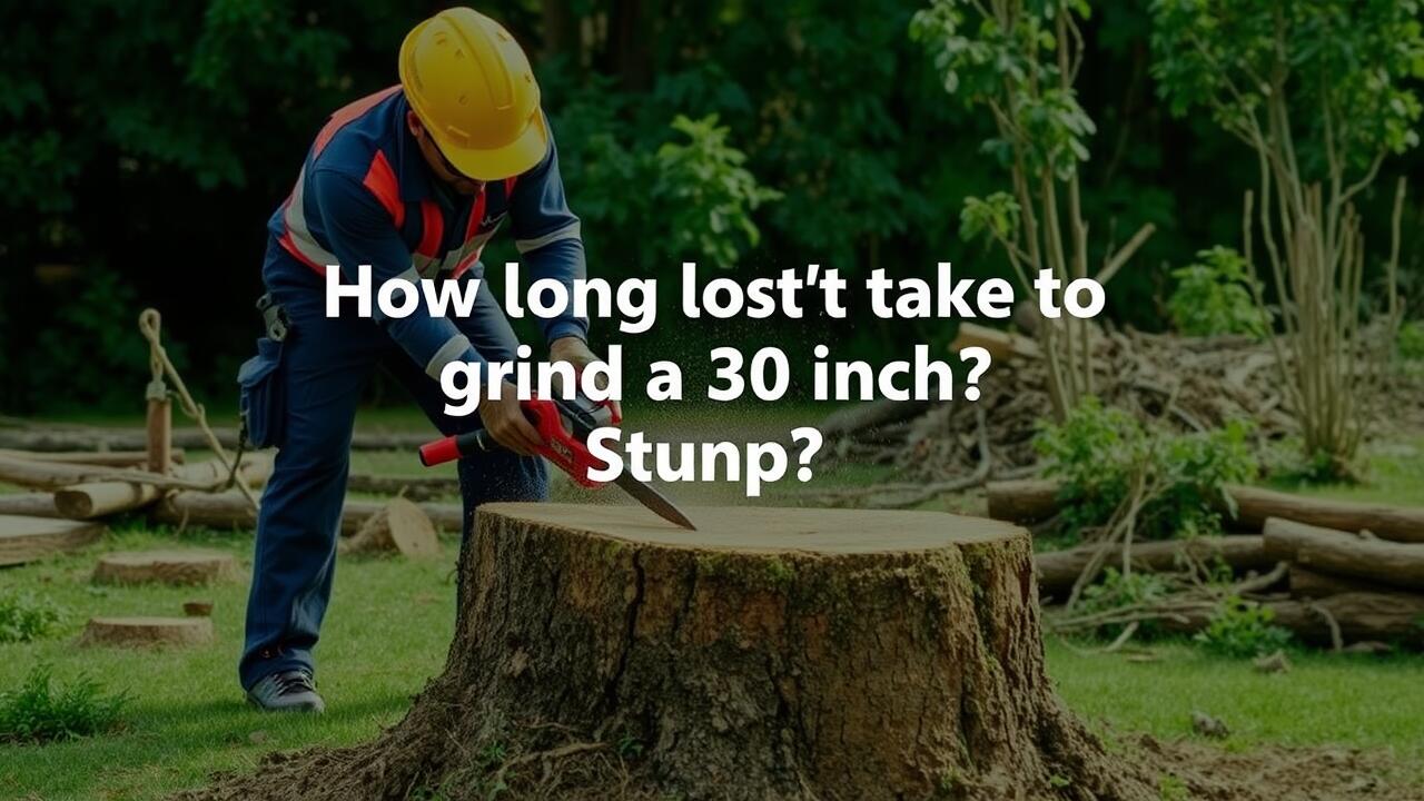 How long does it take to grind a 30 inch stump?