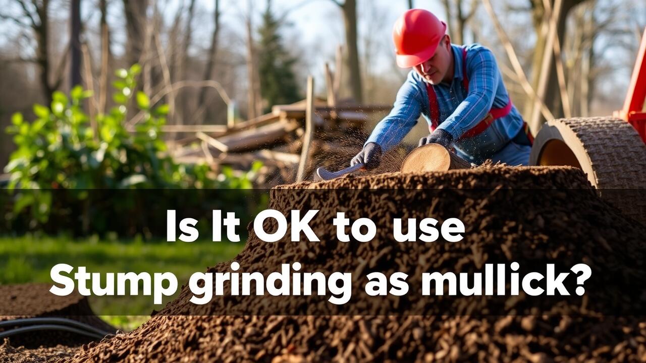 Is it OK to use stump grindings as mulch?
